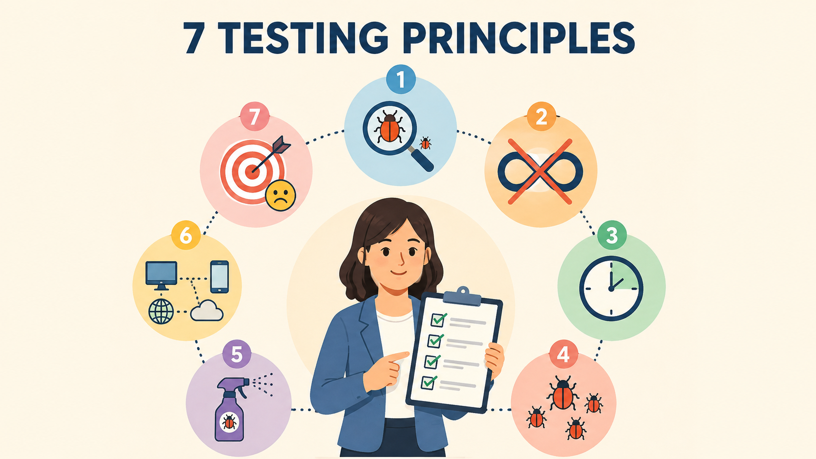 7 nguyên lý kiểm thử phần mềm (Testing Principles)